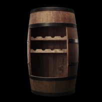 Drewniany barek na wino - Barek z beczki - minibar
