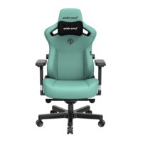 Fotel gamingowy skórzany Anda Seat Kaiser 3 L zielony obrotowy