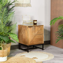 Szafka nocna DELHI lite drewno mango 43x40x58 cm HOMLA